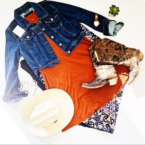 Topshop Rust Sleeveless Mock Neck Swing Dr…